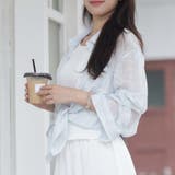 シャツカーディガン 3Dフラワープリント 透け感 | shoppinggo | 詳細画像31 