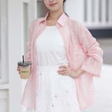 シャツカーディガン 3Dフラワープリント 透け感 | shoppinggo | 詳細画像35 