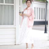 シャツカーディガン 3Dフラワープリント 透け感 | shoppinggo | 詳細画像42 