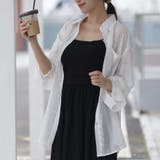 シャツカーディガン 3Dフラワープリント 透け感 | shoppinggo | 詳細画像46 