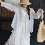 シャツカーディガン 3Dフラワープリント 透け感 | shoppinggo | 詳細画像55 