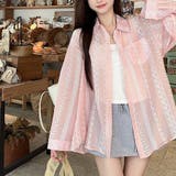 シャツカーディガン 3Dフラワープリント 透け感 | shoppinggo | 詳細画像61 