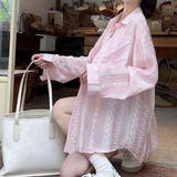 シャツカーディガン 3Dフラワープリント 透け感 | shoppinggo | 詳細画像63 