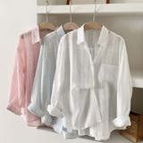 シャツカーディガン 3Dフラワープリント 透け感 | shoppinggo | 詳細画像68 