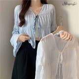 サマーカーディガン 透かし編み Vネックカーディガン | shoppinggo | 詳細画像1 