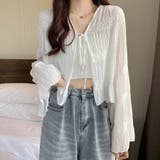 サマーカーディガン 透かし編み Vネックカーディガン | shoppinggo | 詳細画像7 