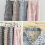 裏起毛パンツ 千鳥格子 ワイドパンツ | shoppinggo | 詳細画像5 