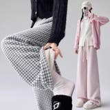 裏起毛パンツ 千鳥格子 ワイドパンツ | shoppinggo | 詳細画像11 