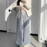 裏起毛パンツ 千鳥格子 ワイドパンツ | shoppinggo | 詳細画像18 