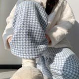 裏起毛パンツ 千鳥格子 ワイドパンツ | shoppinggo | 詳細画像19 