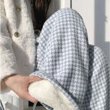 裏起毛パンツ 千鳥格子 ワイドパンツ | shoppinggo | 詳細画像20 