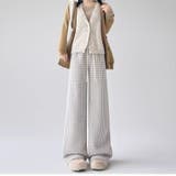 裏起毛パンツ 千鳥格子 ワイドパンツ | shoppinggo | 詳細画像22 