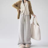 裏起毛パンツ 千鳥格子 ワイドパンツ | shoppinggo | 詳細画像23 