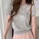 グレー | ポロニット レディース リブニット | shoppinggo