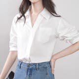 Vネック シャツ ブラウス | shoppinggo | 詳細画像7