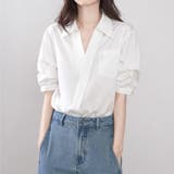 Vネック シャツ ブラウス | shoppinggo | 詳細画像9