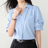 ブルー | Vネック シャツ ブラウス | shoppinggo