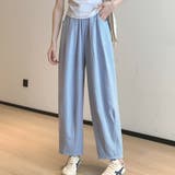 ブルー | ワイドパンツ サマーパンツ 夏服 | shoppinggo