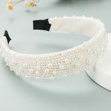 ホワイト | カチューシャ パール 幅広 | shoppinggo