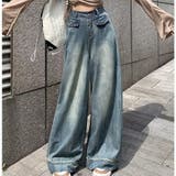 ワイドデニムパンツ ハイウエスト シンプルデニム | shoppinggo | 詳細画像13 