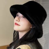 ブラック | バケットハット ファー 帽子 | shoppinggo