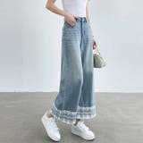 デニムパンツ 低身長 裾レース付き | shoppinggo | 詳細画像3 