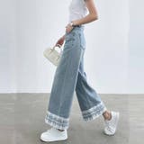 デニムパンツ 低身長 裾レース付き | shoppinggo | 詳細画像5 
