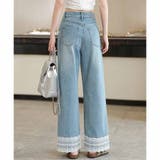 デニムパンツ 低身長 裾レース付き | shoppinggo | 詳細画像9 