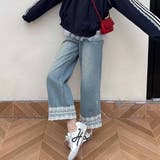デニムパンツ 低身長 裾レース付き | shoppinggo | 詳細画像16 