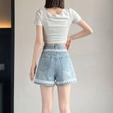 レース付きデニムパンツ ショートパンツレディース ショーパン | shoppinggo | 詳細画像10 