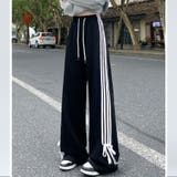 ブラック | ラインパンツ ジョガーパンツ サイドライン | shoppinggo