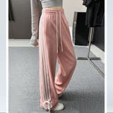 ピンク | ラインパンツ ジョガーパンツ サイドライン | shoppinggo