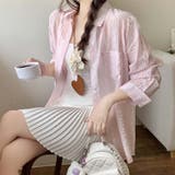 シャツカーディガン 3Dフラワープリント 透け感 | shoppinggo | 詳細画像12 