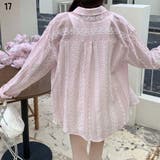 シャツカーディガン 3Dフラワープリント 透け感 | shoppinggo | 詳細画像16 