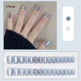 ネイルチップ ショート ブルー | shoppinggo | 詳細画像1