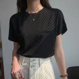 ブラック | 細見え フレンチスリーブ tシャツ | shoppinggo