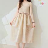 ベージュ | キャミワンピース 低身長 Vネック | shoppinggo