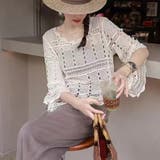 ニット 透かし編み シアーニット | shoppinggo | 詳細画像12 