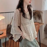 ニット 透かし編み シアーニット | shoppinggo | 詳細画像23 
