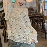 ニット 透かし編み シアーニット | shoppinggo | 詳細画像25 