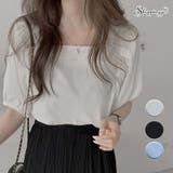 夏新作 パフスリーブ ブラウス | shoppinggo | 詳細画像1 