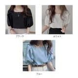 夏新作 パフスリーブ ブラウス | shoppinggo | 詳細画像2 