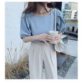 夏新作 パフスリーブ ブラウス | shoppinggo | 詳細画像6 