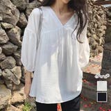 シャツ 秋服ブラウス Vネック | shoppinggo | 詳細画像1 