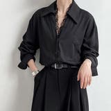 ブラック | 新作ブラウス シャツ レース付きトップス | shoppinggo