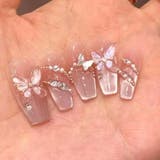 ネイルチップ ブライダル ハートショート | shoppinggo | 詳細画像3