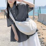 アシンメトリーフリルシャツ 半袖 チェックシャツ | shoppinggo | 詳細画像2 