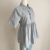 アシンメトリーフリルシャツ 半袖 チェックシャツ | shoppinggo | 詳細画像12 