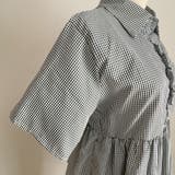 アシンメトリーフリルシャツ 半袖 チェックシャツ | shoppinggo | 詳細画像15 