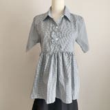 アシンメトリーフリルシャツ 半袖 チェックシャツ | shoppinggo | 詳細画像16 